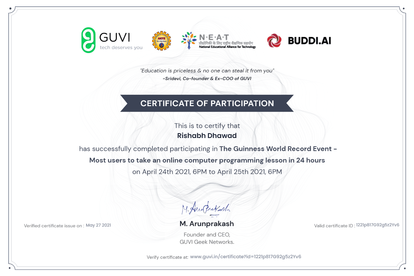 AI for India, Python - Guinness World Record 2021