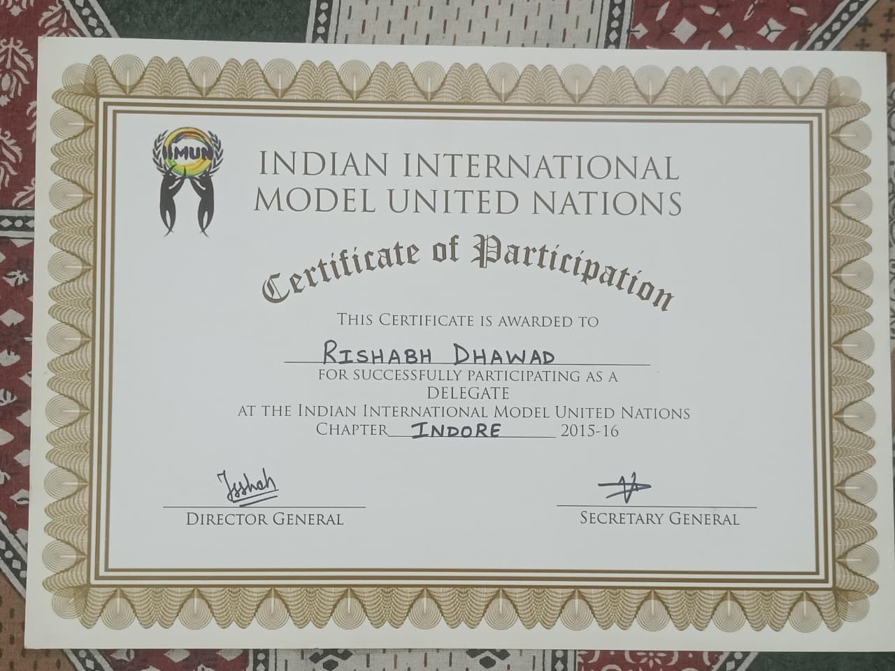 Indian International Model United Nations 2015