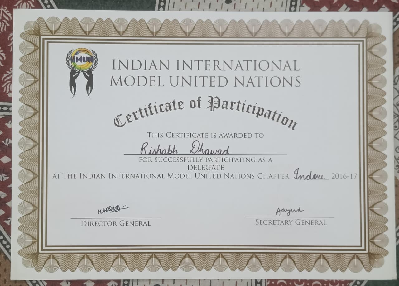 Indian International Model United Nations 2016