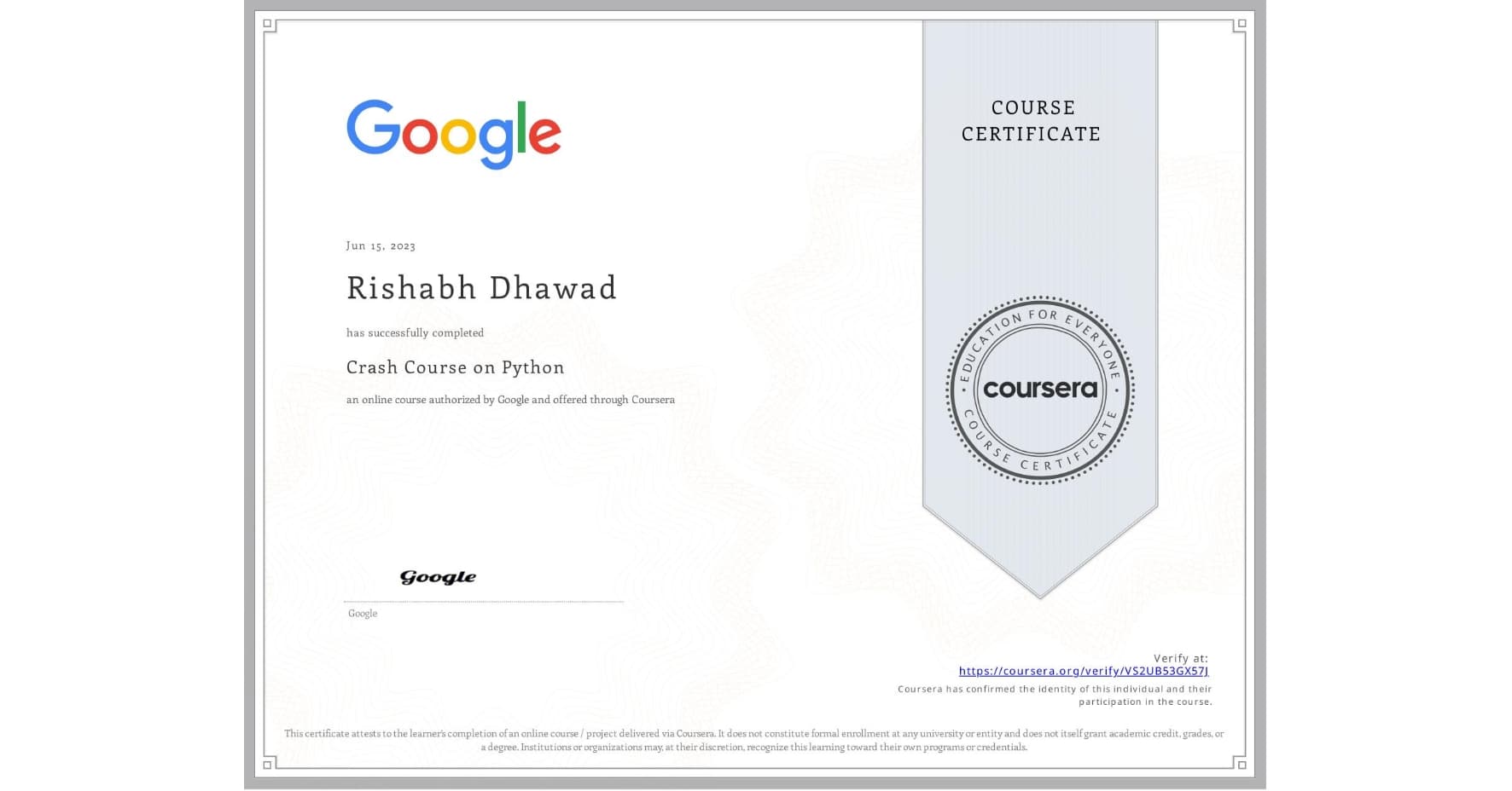 Crash Course on Python
